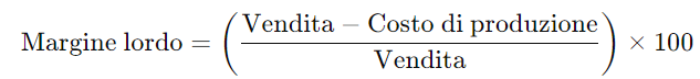 Formula per calcolare il margine lordo